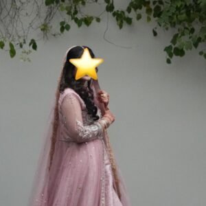 Double Layer Net Bridal Maxi with Tail & Dupatta