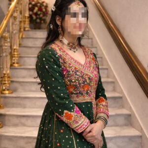 Khaadi booti fabric Anarka style maxi