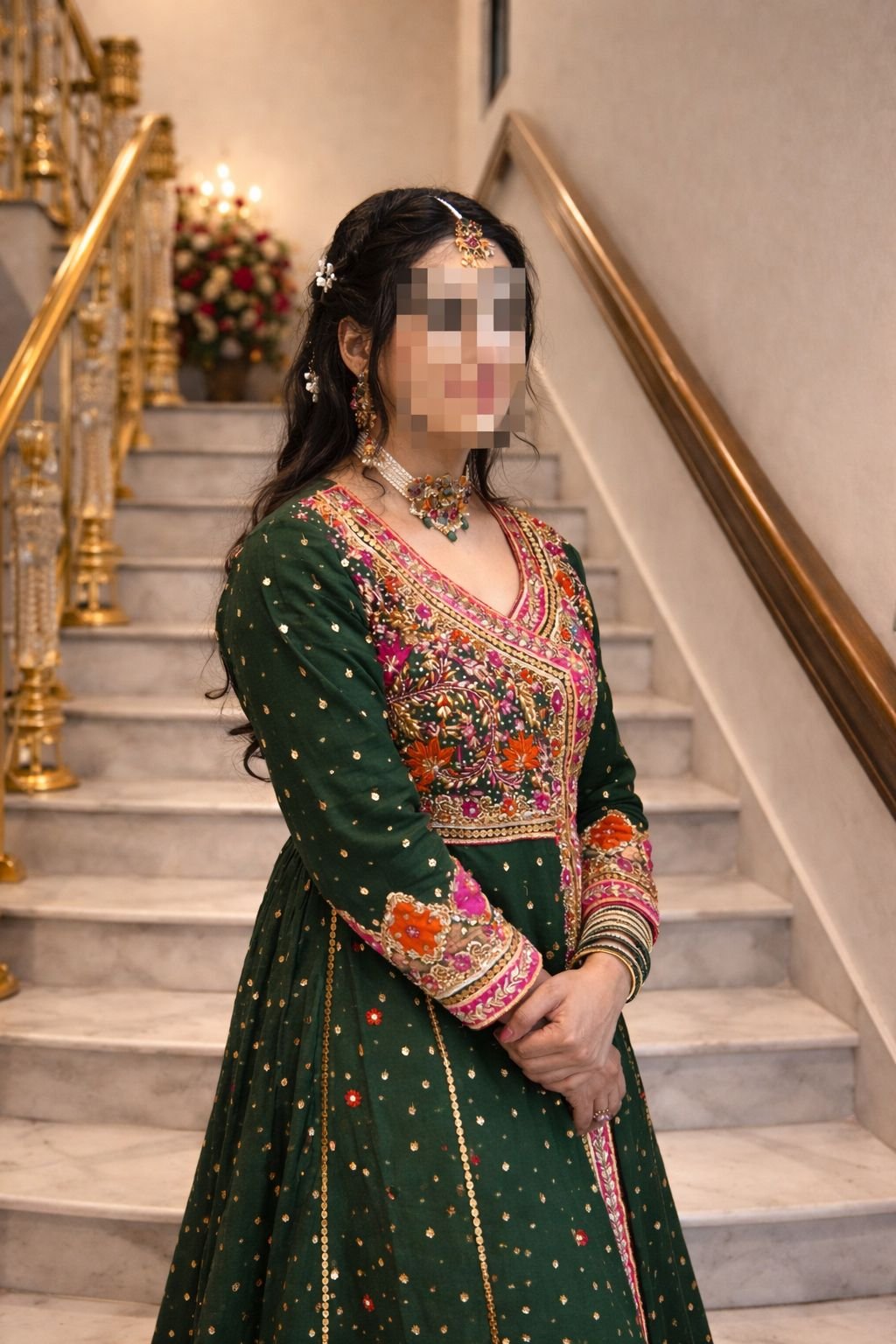 Khaadi booti fabric Anarka style maxi