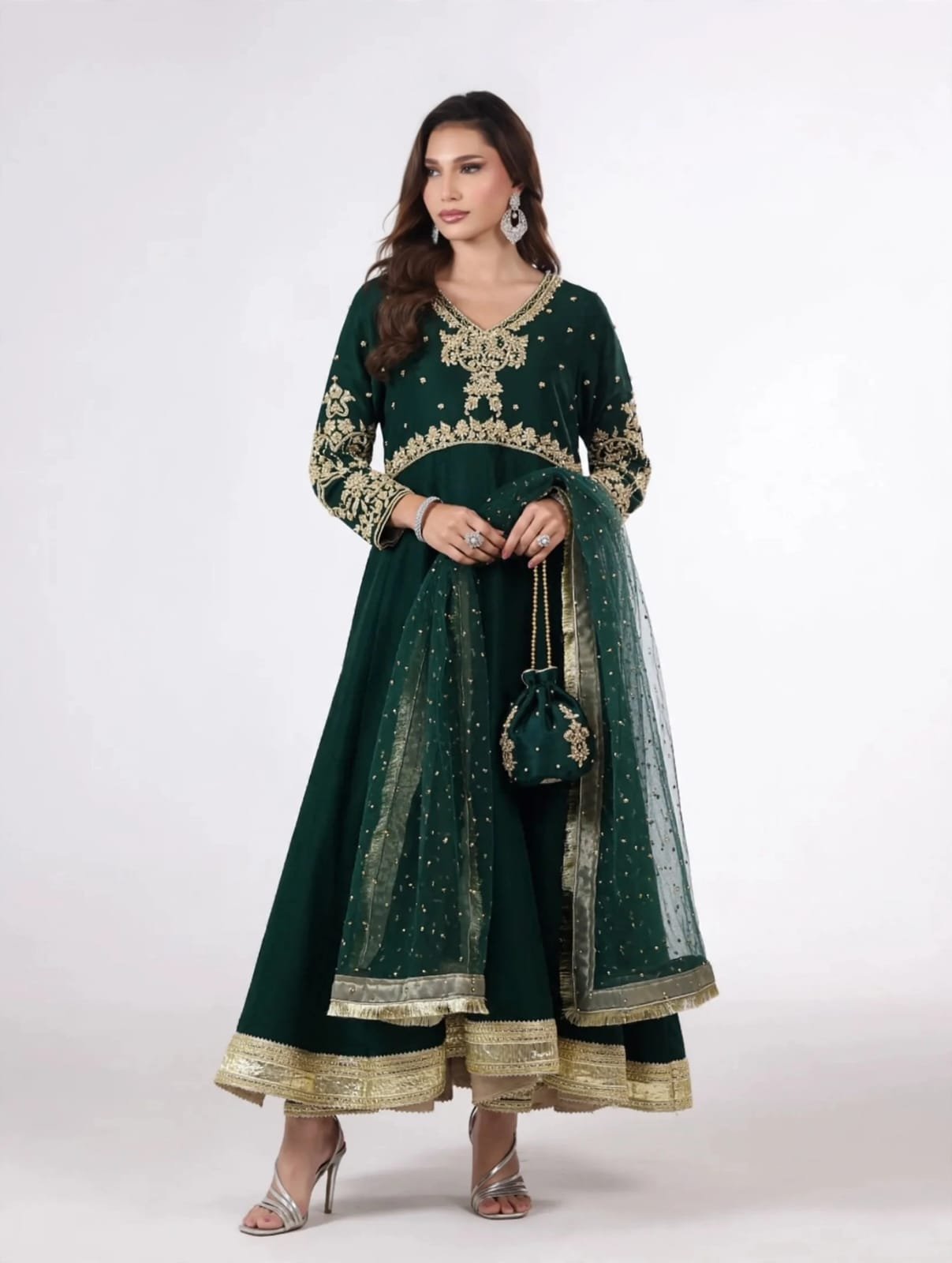 Sheesha Silk Party Wear Maxi - Image 3