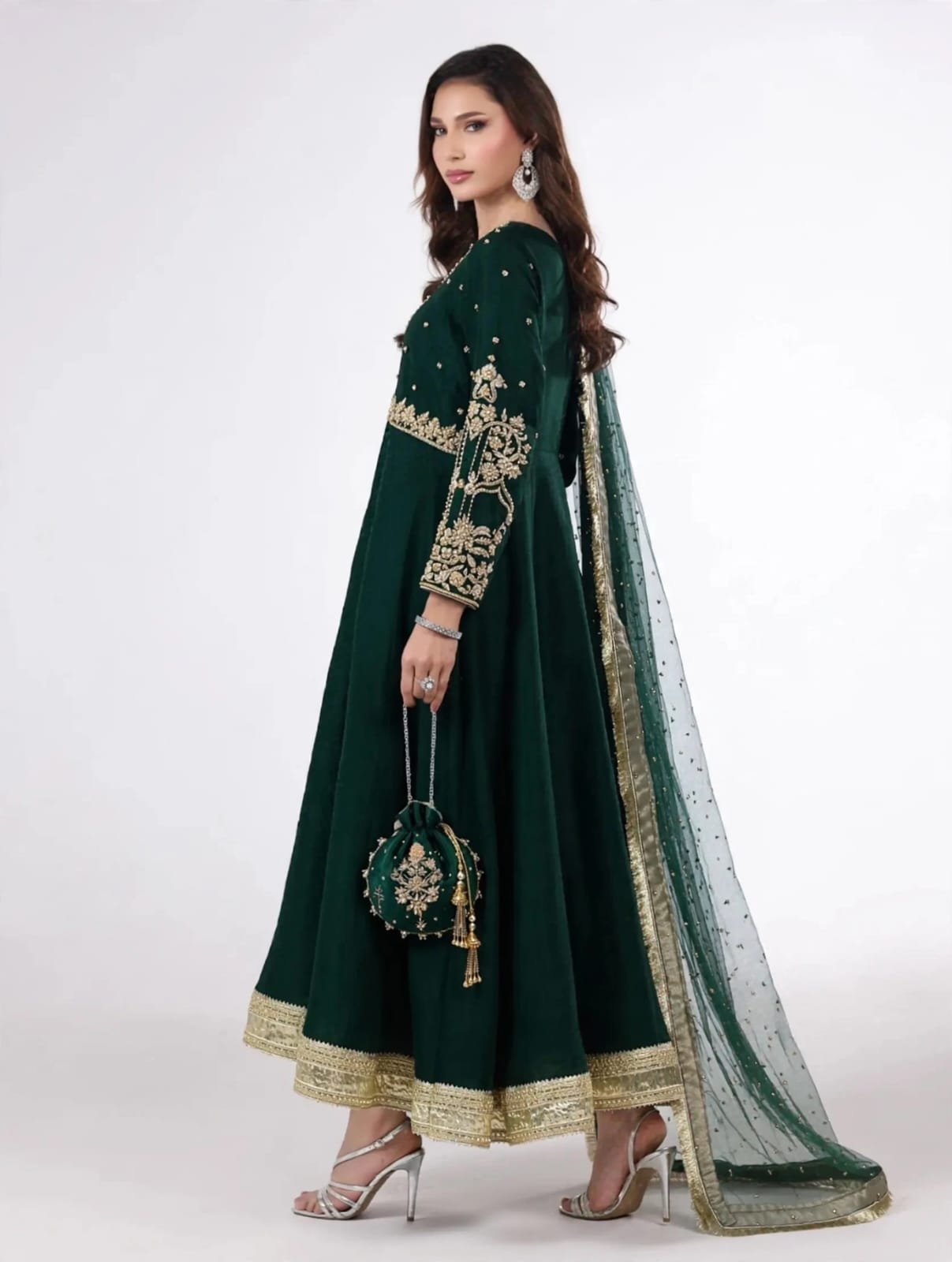 Sheesha Silk Party Wear Maxi - Image 2