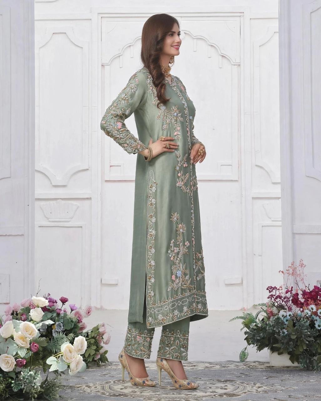 Pure Sheesha Silk Party Wear Shirt - Image 2