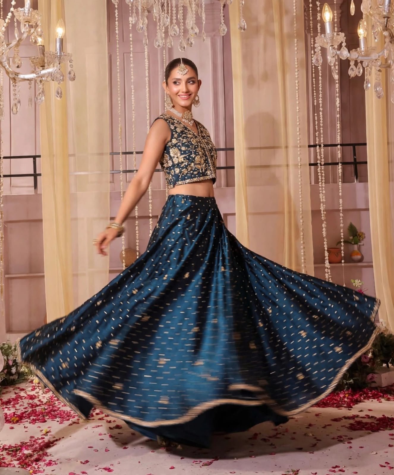 Pure Sheesha Silk Party Wear Lengha Choli - Image 2