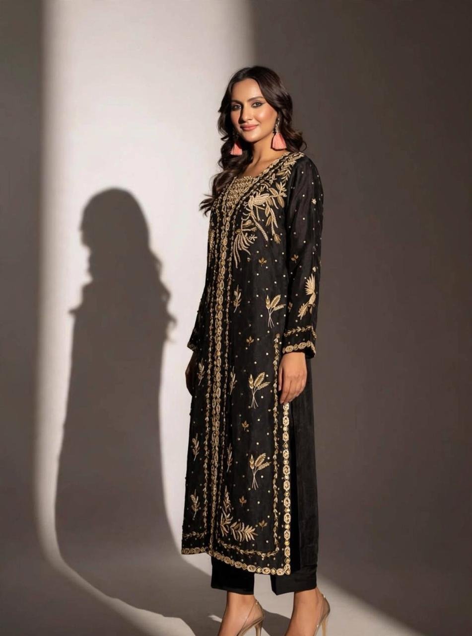 Pure Sheesha Silk Party Wear Shirt - Image 3