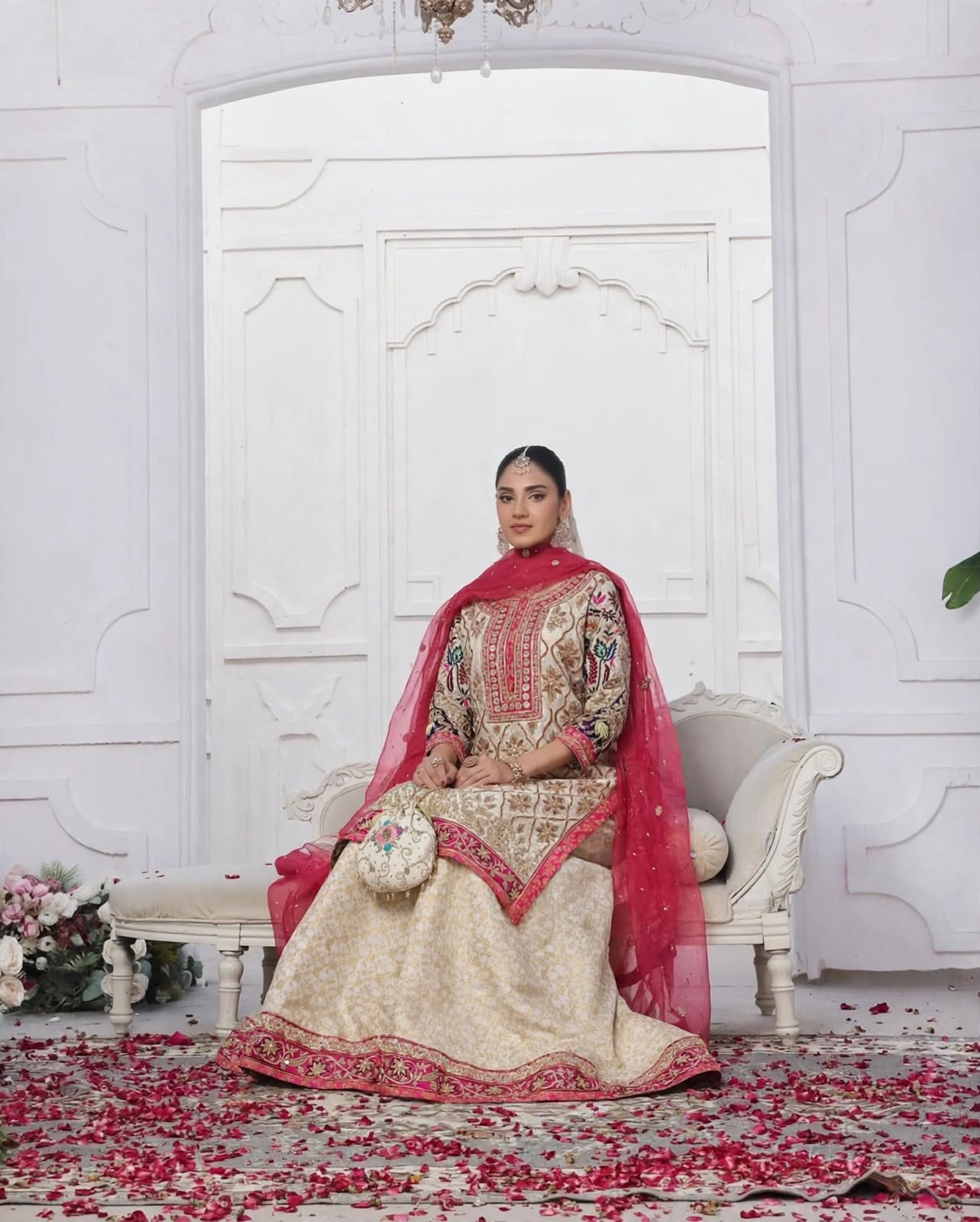 Sheesha Silk Party Wear Shirt with Banarasi Sharara - Image 2