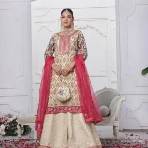Sheesha Silk Party Wear Shirt with Banarasi Sharara