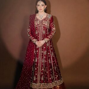 Fabric sheesha silk dubata medium silk Lengha banarsii