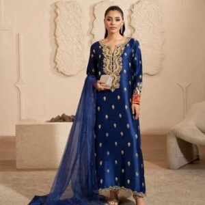 Pure Sheesha Silk Long Shirt with Trouser