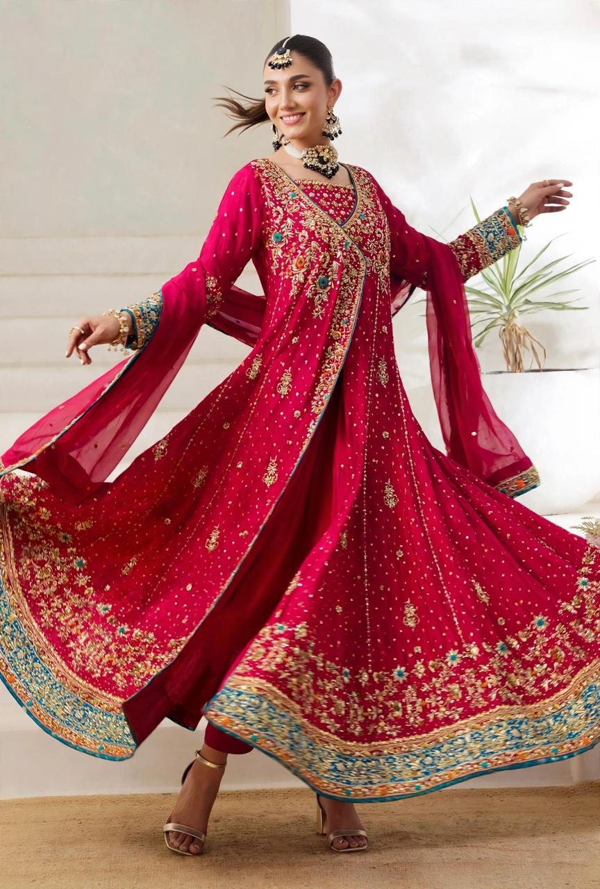 Pure Sheesha Silk Anarkali Style Maxi