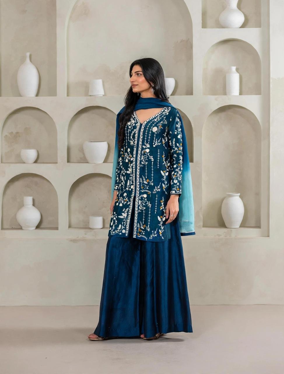 Pure Sheesha Silk Front Open Shirt - Image 2