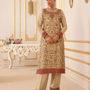 Pure Sheesha Silk Shirt with Hijaar - Without Dupatta